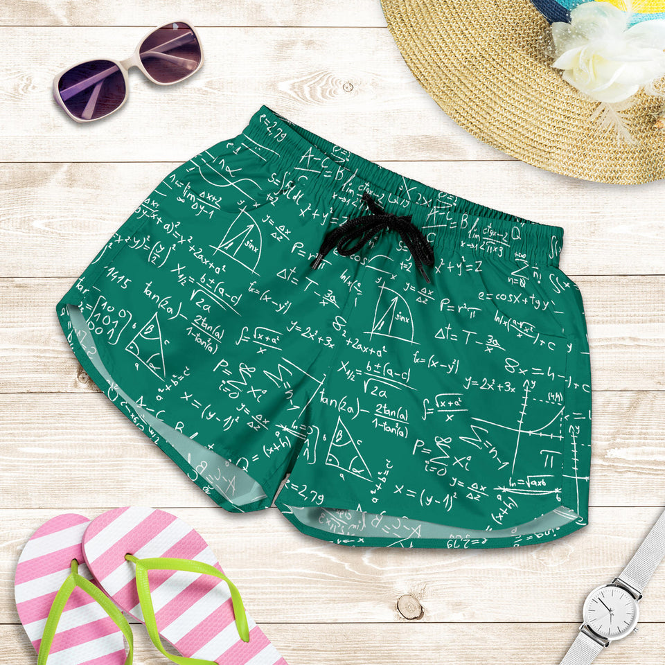 Math Pattern Print Design 01 Women Shorts