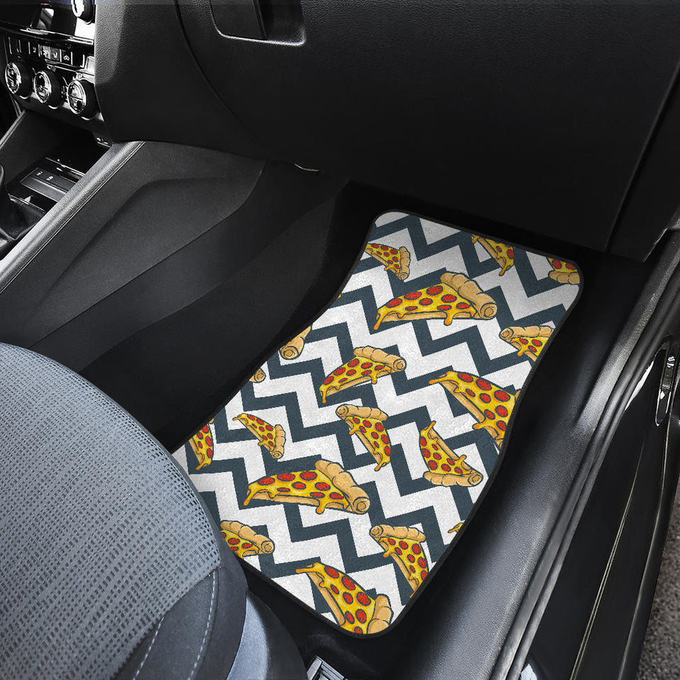 Pizza Design Pattern Front And Back Car Mats