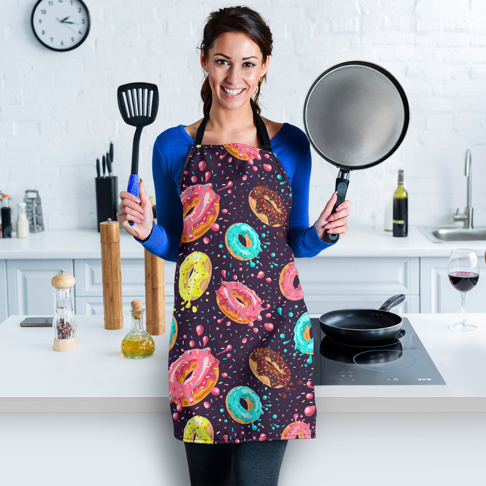 Colorful Donut Glaze Pattern Adjustable Apron