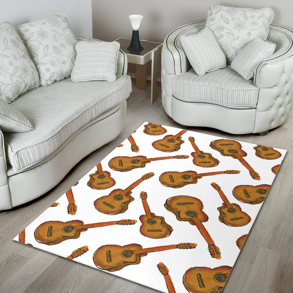 Paint Guitar Pattern Area Rug