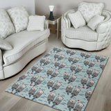 Lovely Sea Otter Pattern Area Rug