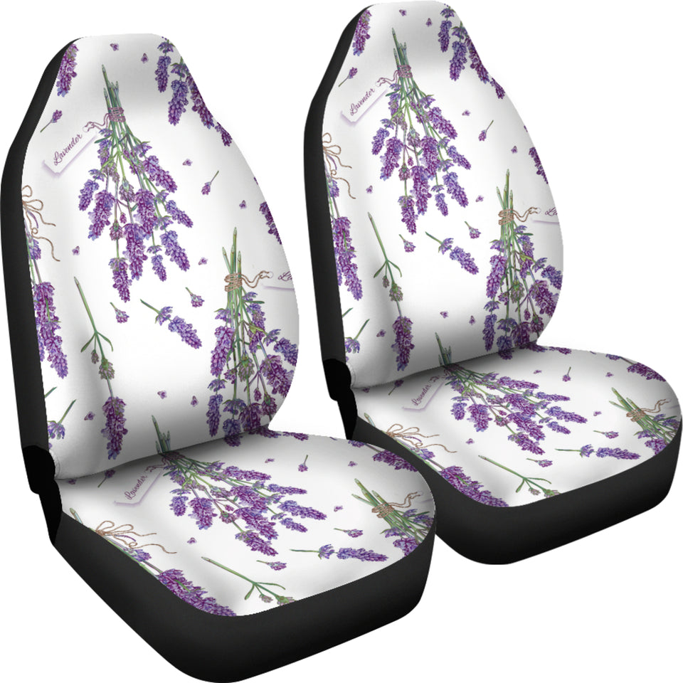 Lavender Flower Design Pattern Universal Fit Car Seat Covers