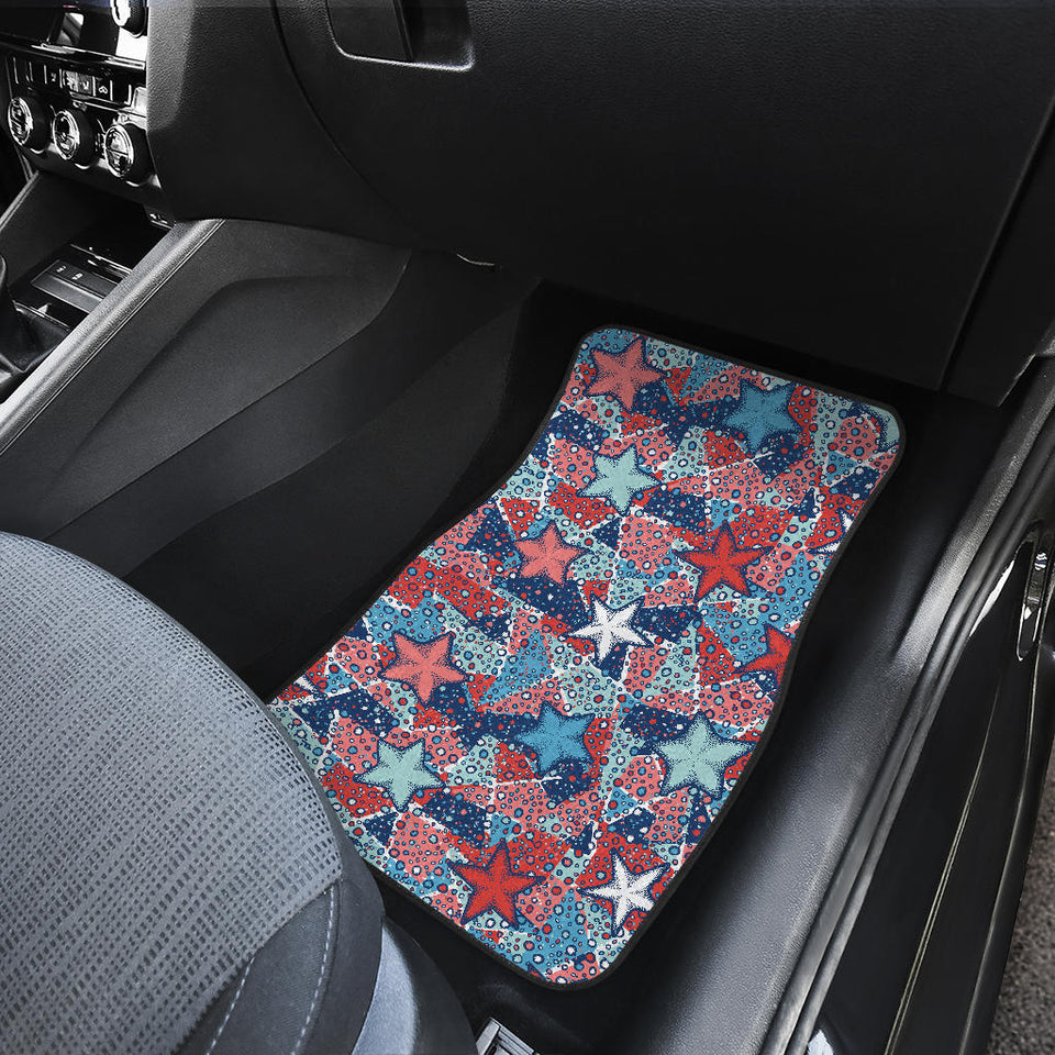 Hand Drawn Colorful Starfish Front Car Mats