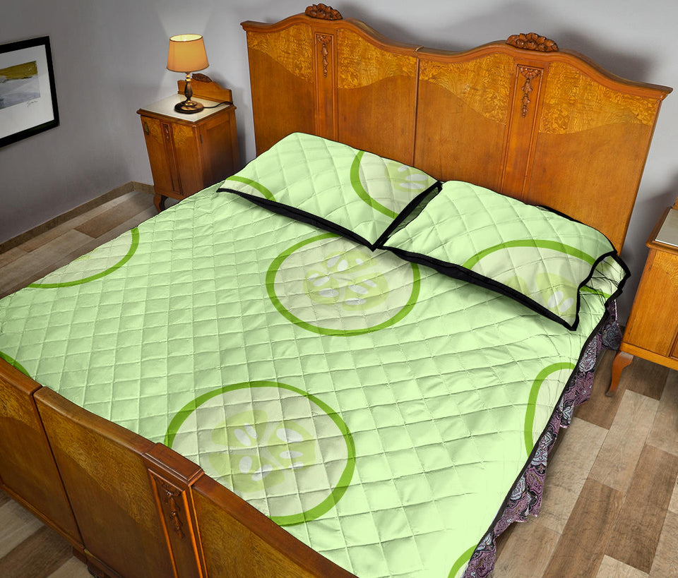 Cucumber pattern Quilt Bed Set