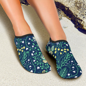 Butterfly Leaves Pattern Aqua Shoes