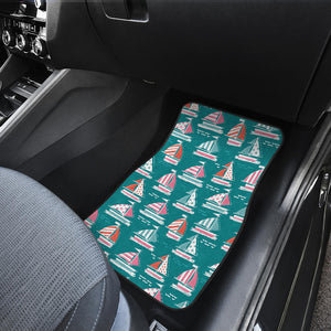 Cute Sailboat Pattern Front Car Mats