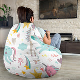 Colorful Unicorn Pattern Bean Bag Cover