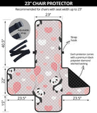 Cute panda ballon heart pattern Chair Cover Protector