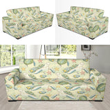 Hand Drawn Sea Turtle Fish Pattern Sofa Slipcover