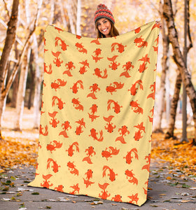 Goldfish Pattern Print Design 02 Premium Blanket
