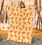 Goldfish Pattern Print Design 02 Premium Blanket