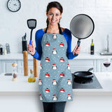 Cute Penguin Christmas Snow Pattern Adjustable Apron