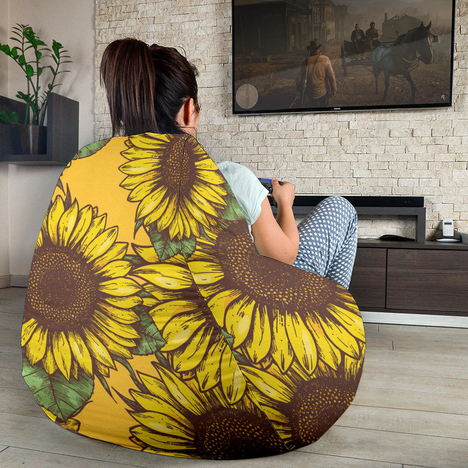 Sunflower Pattern Bean Bag Cover