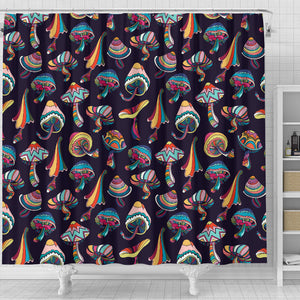 Colorful Mushroom Pattern Shower Curtain Fulfilled In US