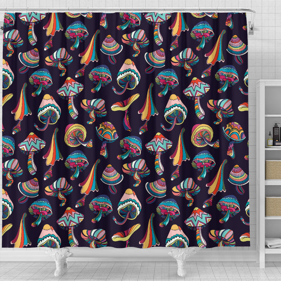 Colorful Mushroom Pattern Shower Curtain Fulfilled In US