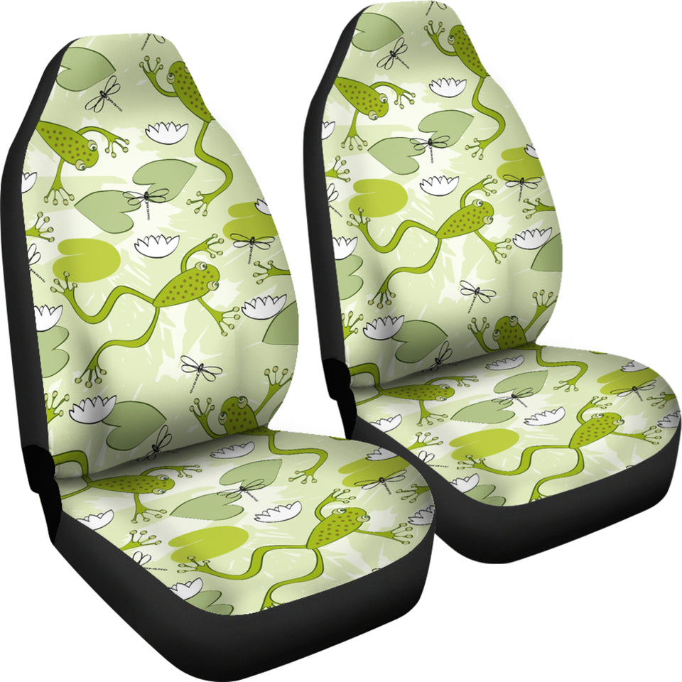 Cute Frog Dragonfly Pattern Universal Fit Car Seat Covers