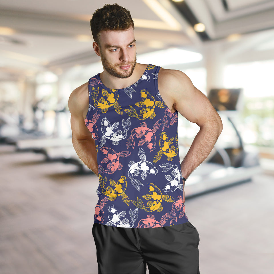 Koi Fish Carp Fish pattern Men Tank Top
