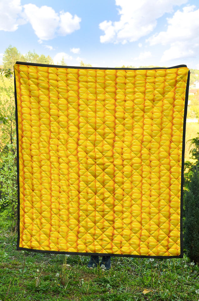 Corn Pattern Print Design 04 Premium Quilt