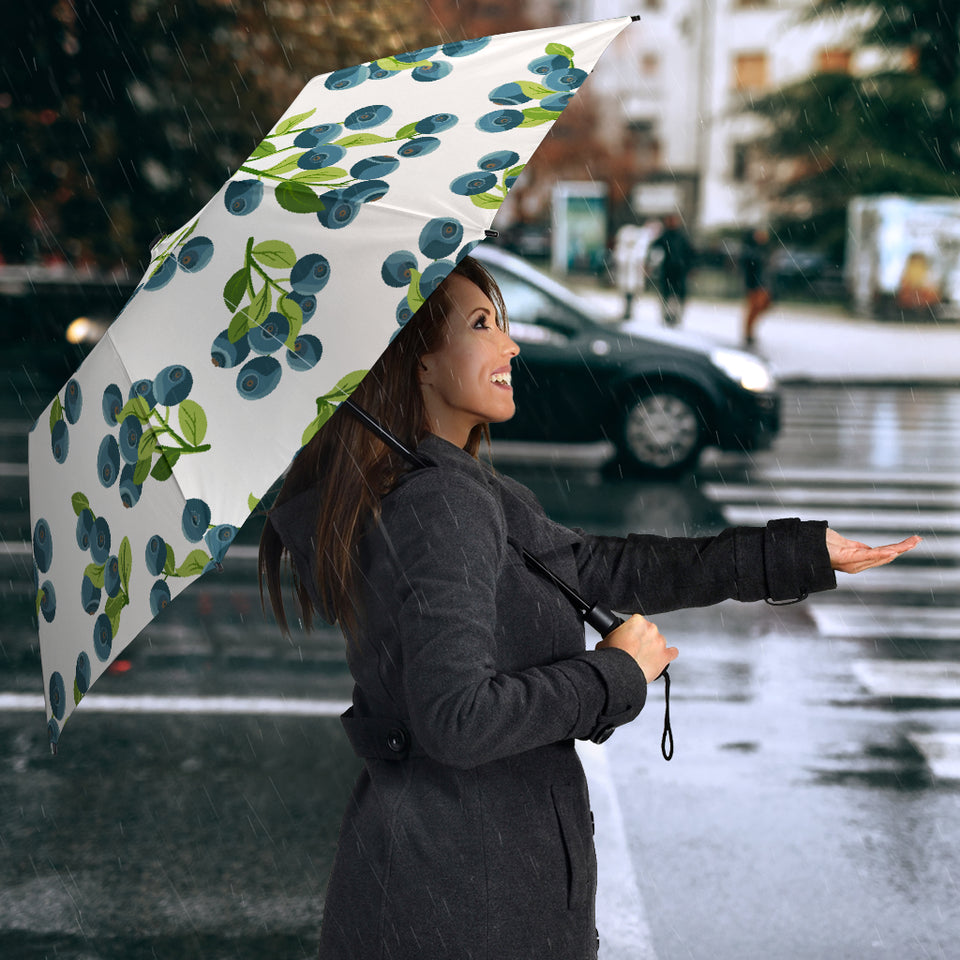 Blueberry White Background Umbrella