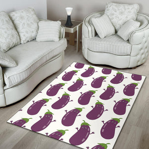 Eggplant Pattern Print Design 01 Area Rug