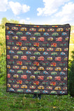 Camper Van Pattern Print Design 02 Premium Quilt
