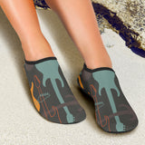 Electric Guitars Pattern Aqua Shoes