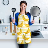 Banana Pattern Blackground Adjustable Apron
