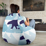 Polar Bear Winter Snow Pattern Bean Bag Cover