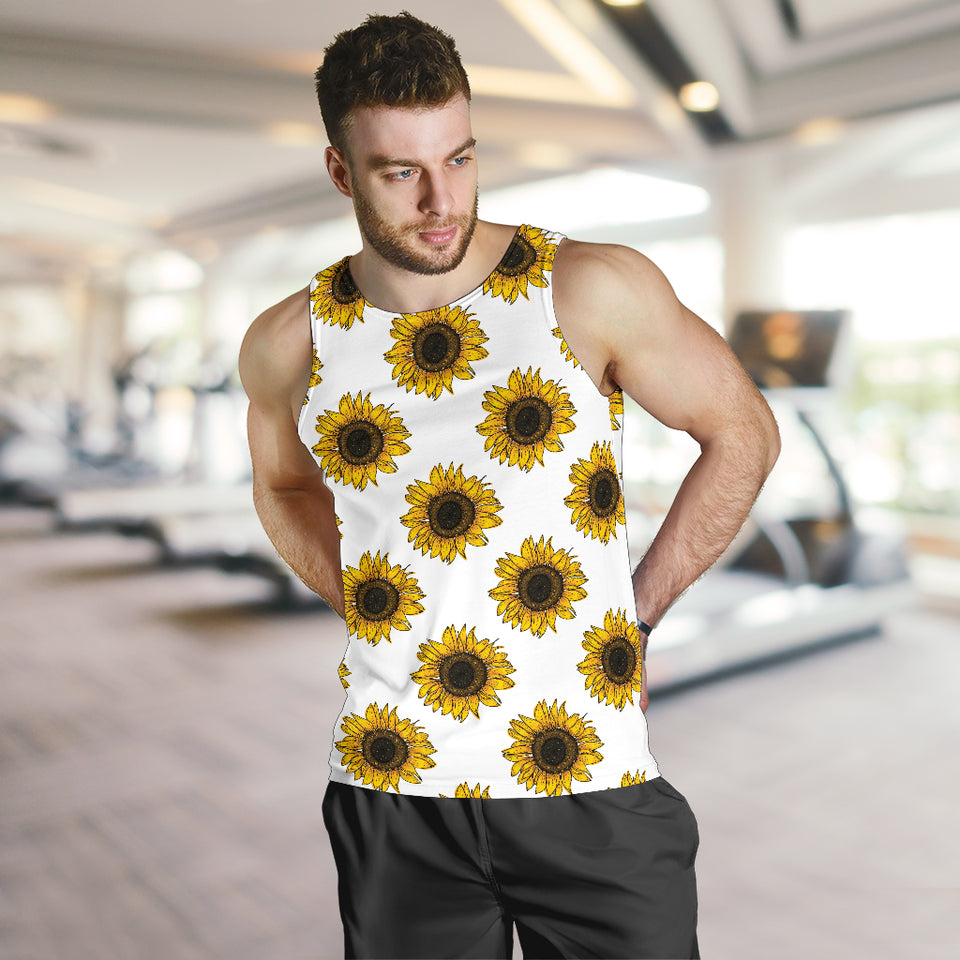 sunflowers design pattern Men Tank Top