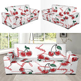 Hand Drawn Cherry Pattern Sofa Slipcover