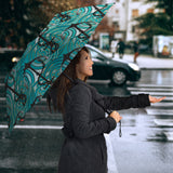 Anchor Nautical Green Background Umbrella