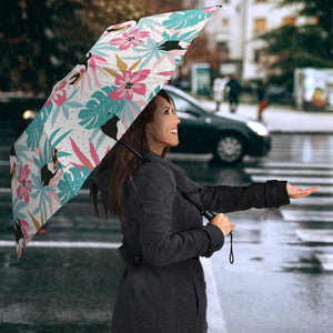 Toucan Tropical Flower Leave Pattern Umbrella
