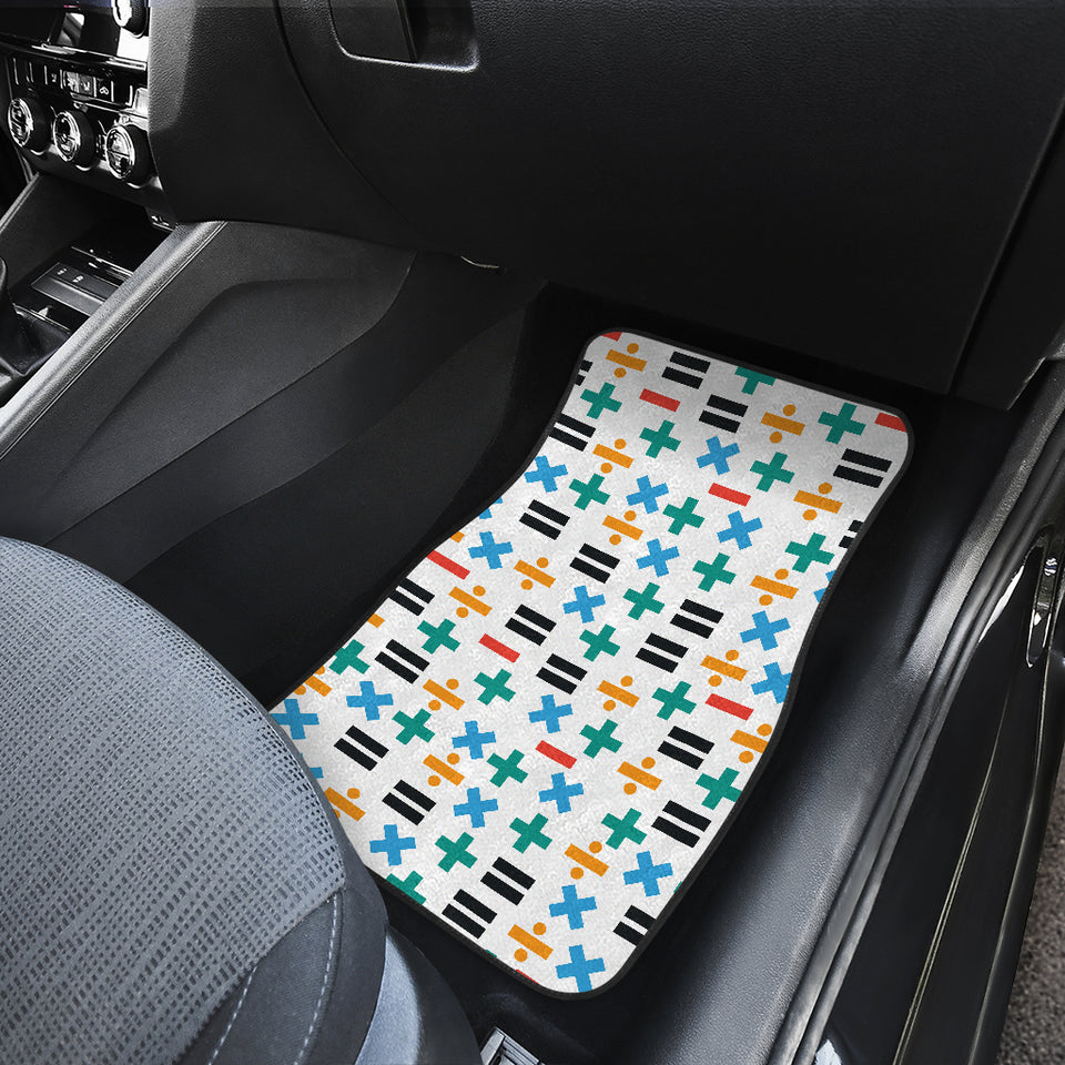 Math Pattern Print Design 05 Front Car Mats