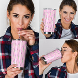 Lavender Pattern Pink Background Tumbler