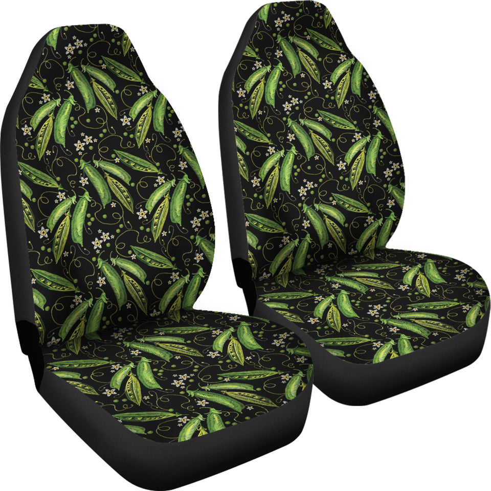 Green Peas Pattern Print Design 02 Universal Fit Car Seat Covers