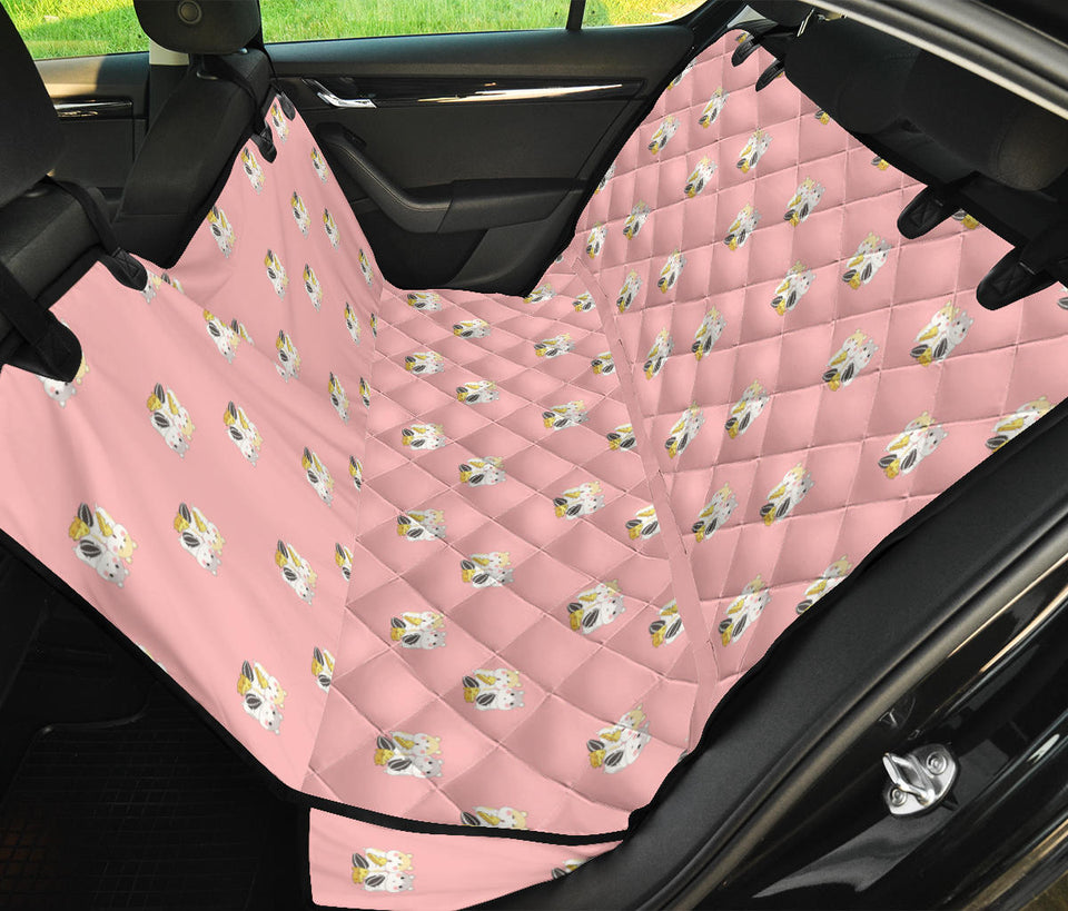 Cute Hamster Cheese Pattern Pink Background Dog Car Seat Covers