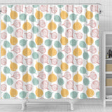 Colorful Onions White Background Shower Curtain Fulfilled In US