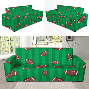 American Football Ball Field Background Sofa Slipcover