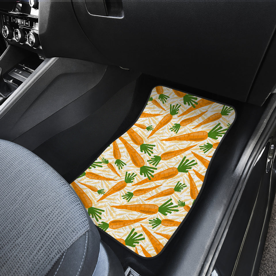 Carrot Pattern Print Design 01 Front Car Mats