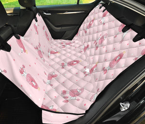 Poodle Dog Pink Color Theme Dog Car Seat Covers