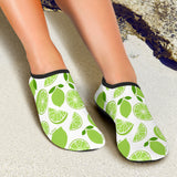 Lime Design Pattern Aqua Shoes