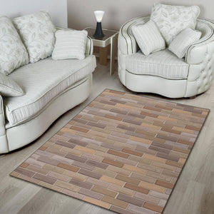 Brick Printed Pattern Print Design 01 Area Rug