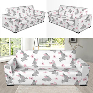 Watercolor Cute Rabbit Pattern Sofa Slipcover
