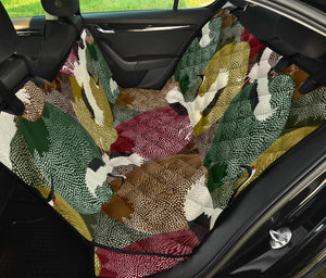 Japanese Cranes Flying Forest Dot Pattern Dog Car Seat Covers