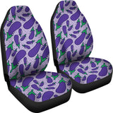 Eggplant Pattern Print Design 03 Universal Fit Car Seat Covers