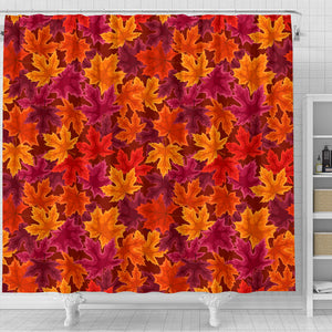 Autumn Maple Leaf Pattern Shower Curtain Fulfilled In US
