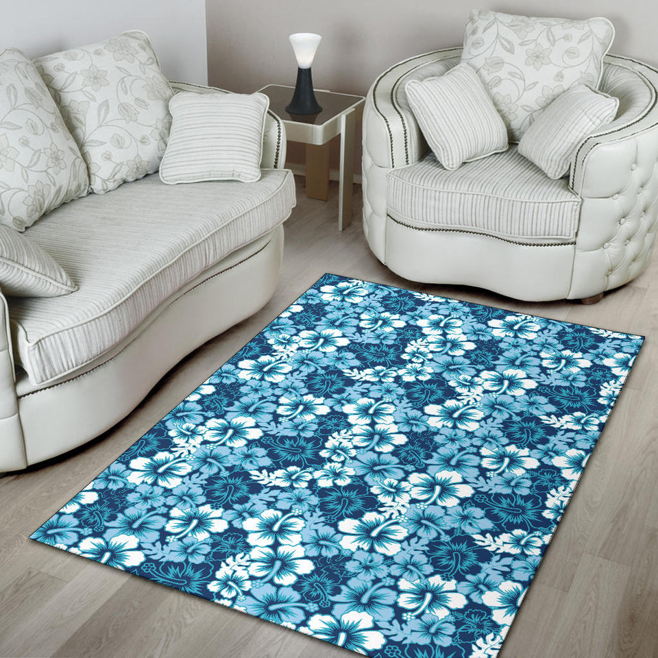 Hibiscus Pattern Print Design 03 Area Rug