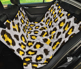 Gray Leopard Print Pattern Dog Car Seat Covers