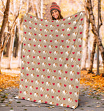 English Bulldog Pattern Print Design 05 Premium Blanket