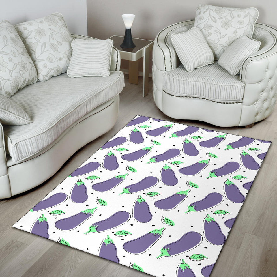 Eggplant Pattern Print Design 05 Area Rug